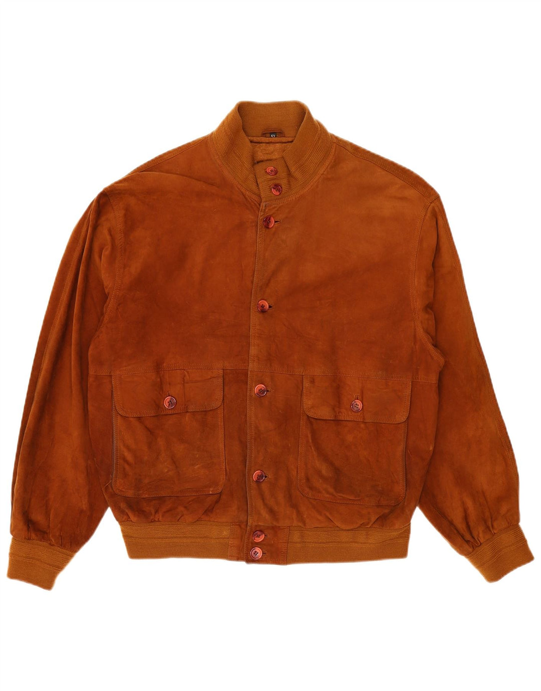 Vintage hombres ante bomber chaqueta IT 52 XL cuero marrón