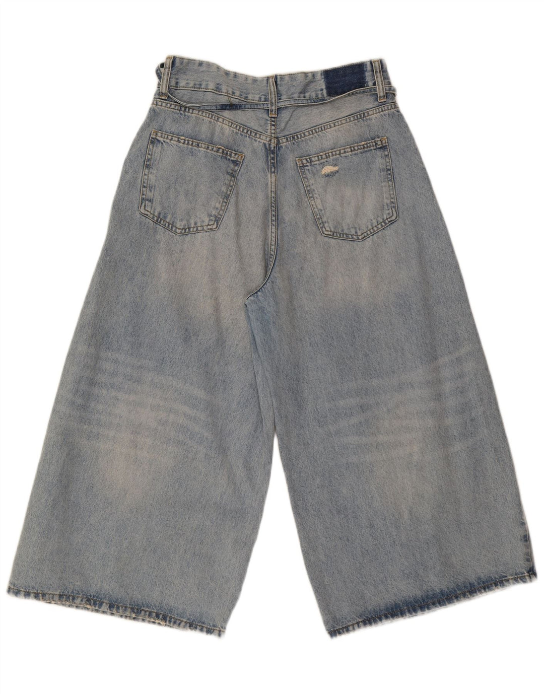 Zara Jeans Capri De Pierna Ancha para Mujer EU 40 Medium W30 L21 Algodón Azul