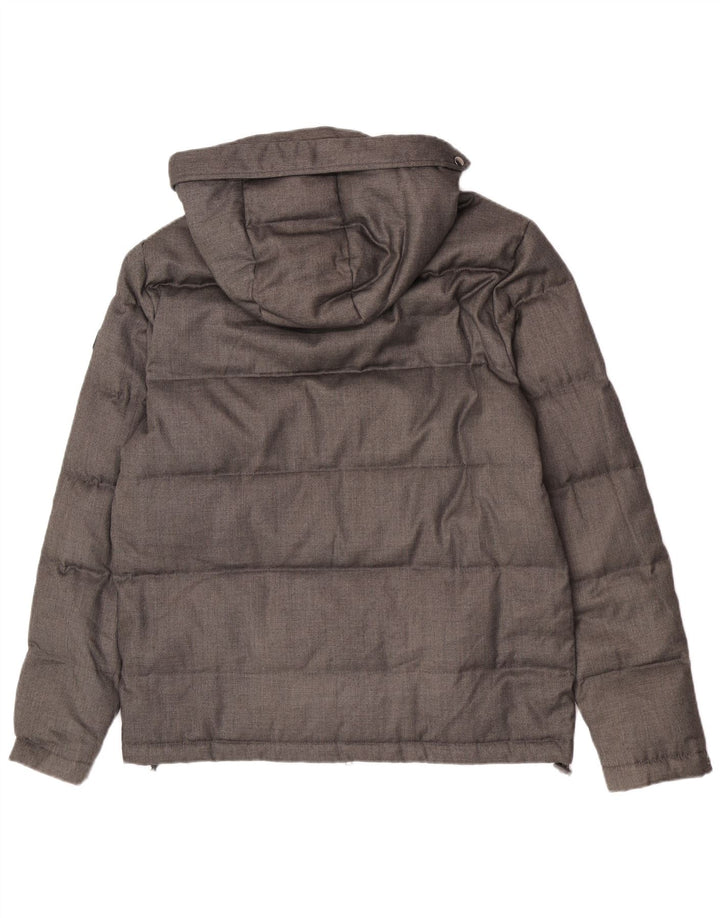 Liu Jo Chaqueta acolchada con capucha para hombre ES 36 Poliéster gris medio
