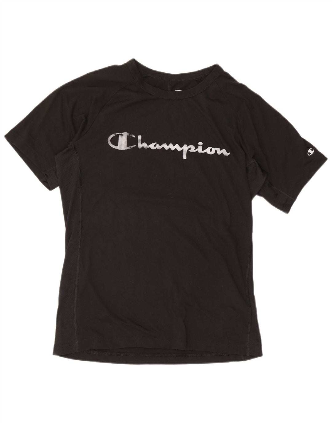 Champion Camiseta gráfica para mujer Top UK 46 Grande Poliéster negro