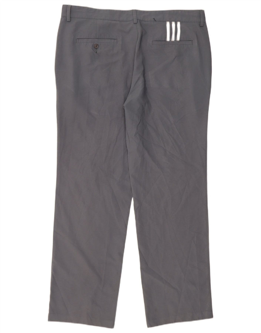 Adidas Pantalón chino recto Climalite para hombre W38 L32 Poliéster gris