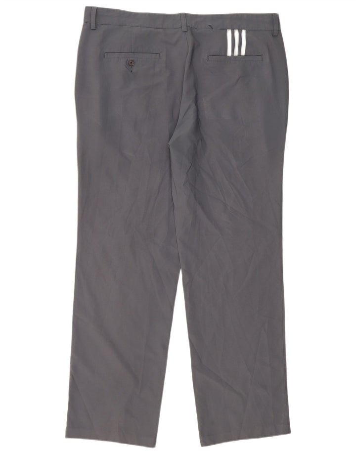 Adidas Pantalón chino recto Climalite para hombre W38 L32 Poliéster gris