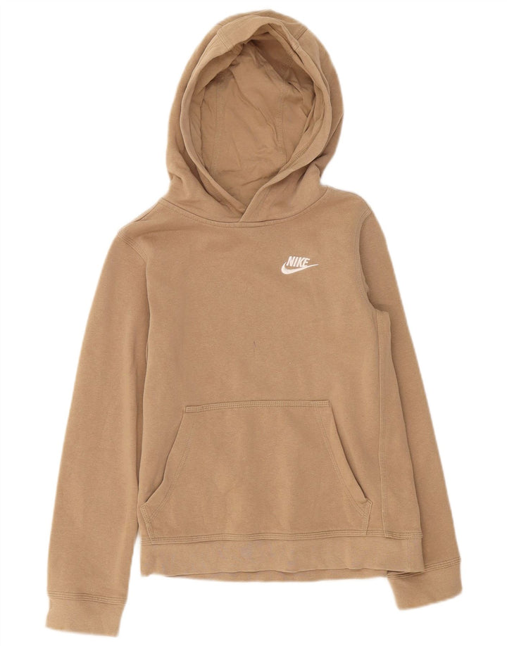 Nike - Sudadera con capucha para niño, 10-11 años, algodón beige medio