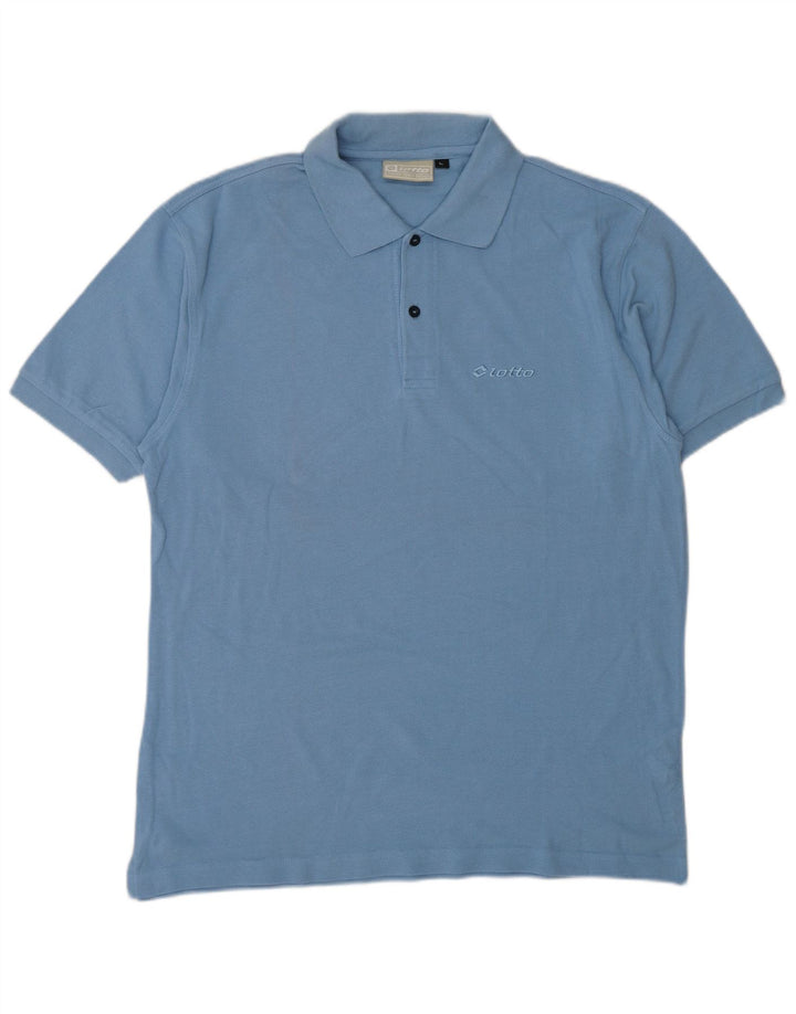 LOTTO Polo Hombre Algodón Azul Grande