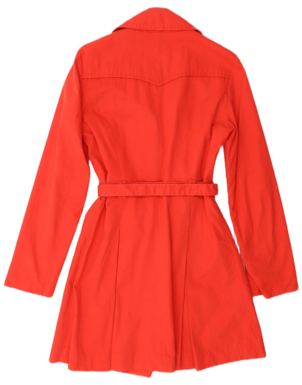 Gabardina Benetton Mujer IT 44 Mediano Rojo Algodón