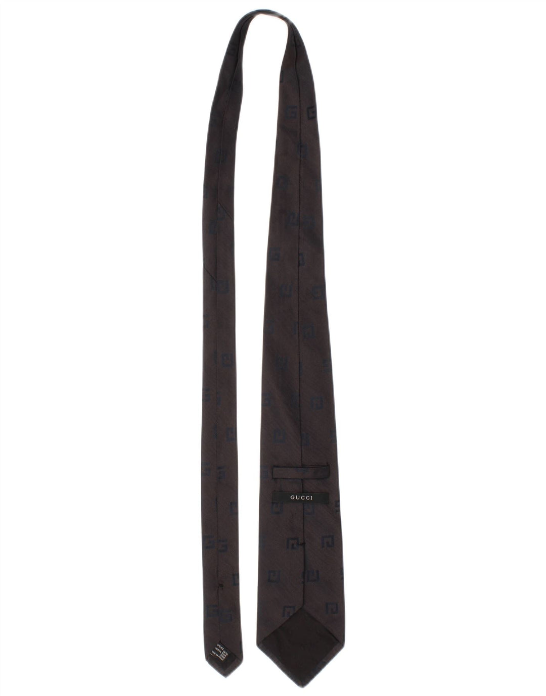 Corbata Gucci para hombre talla única gris seda clásica