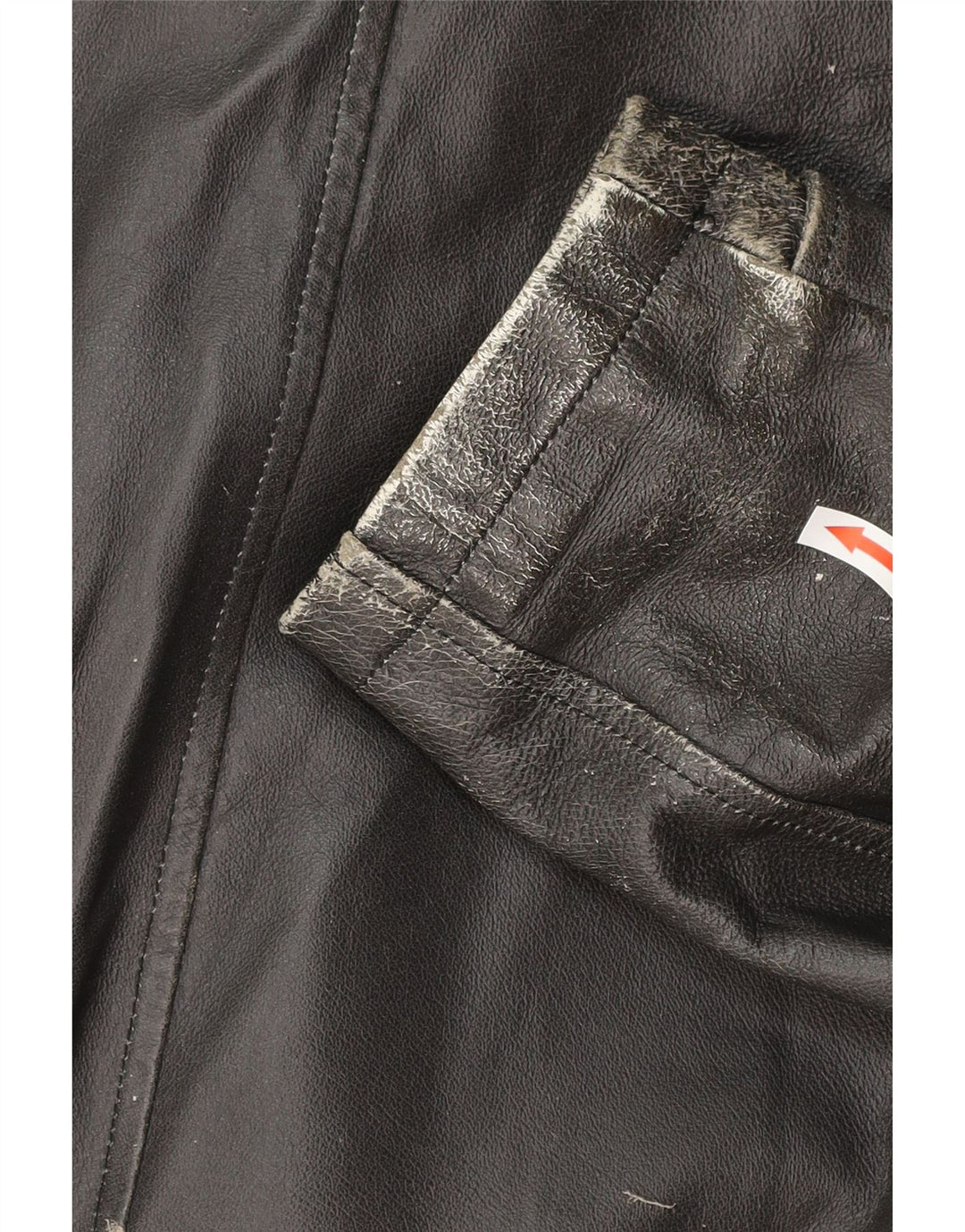 Vintage hombres chaqueta de cuero militar IT 54 2XL cuero negro