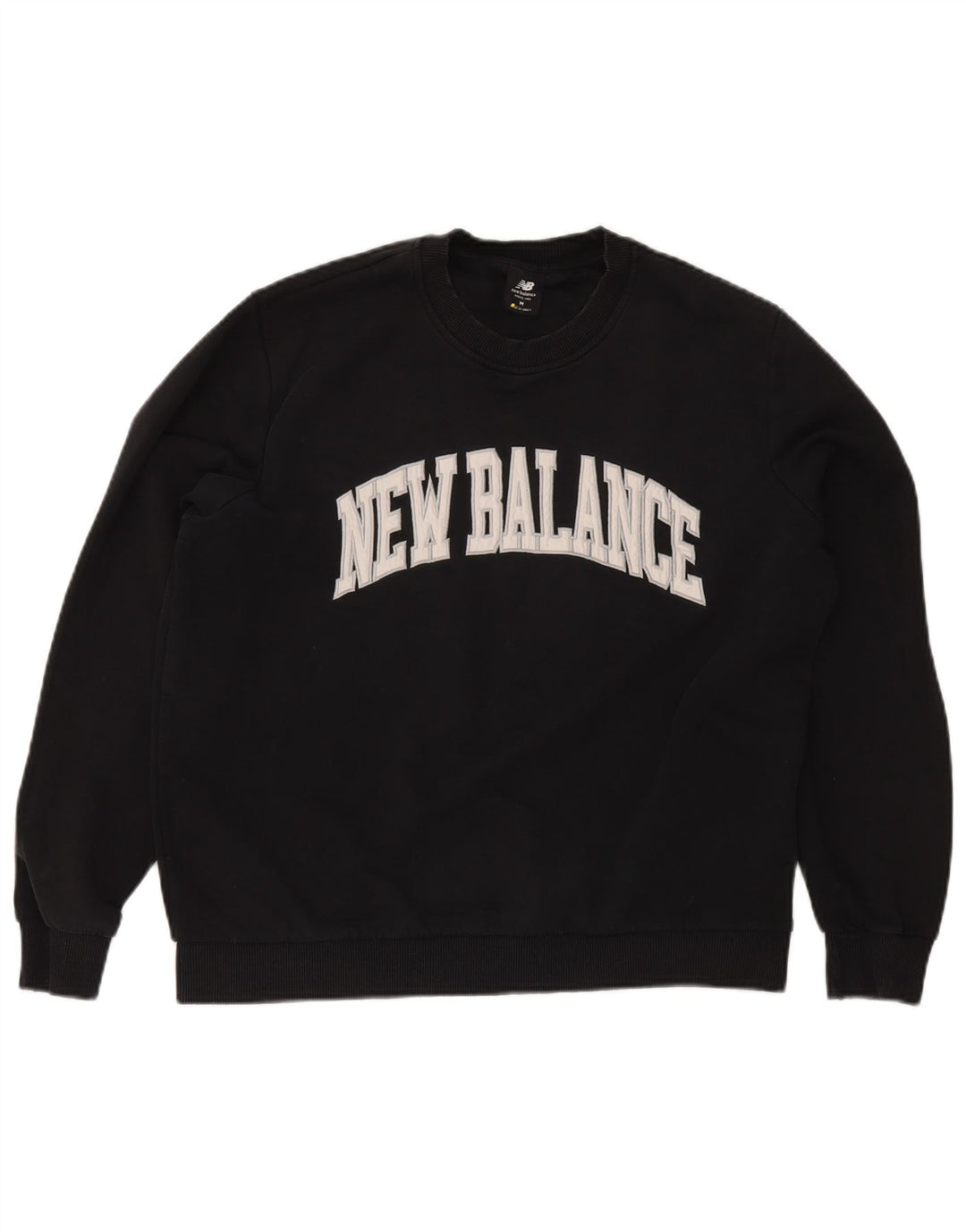 New Balance Hombre Sudadera Gráfica Jumper Medium Algodón Negro
