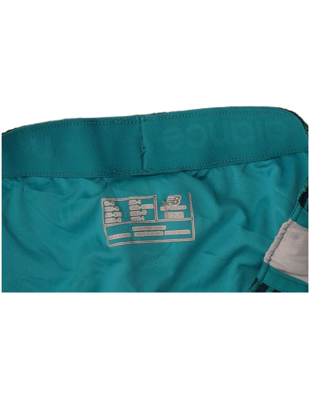 NEW BALANCE Pantalones cortos deportivos para mujer UK 44 Mediano Azul marino Rayas