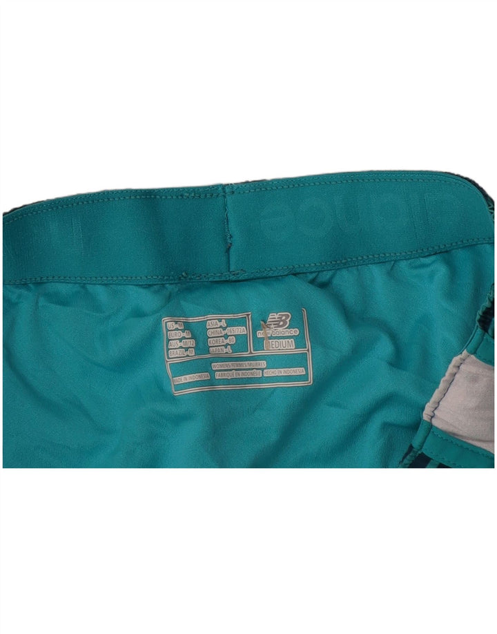 NEW BALANCE Pantalones cortos deportivos para mujer UK 44 Mediano Azul marino Rayas