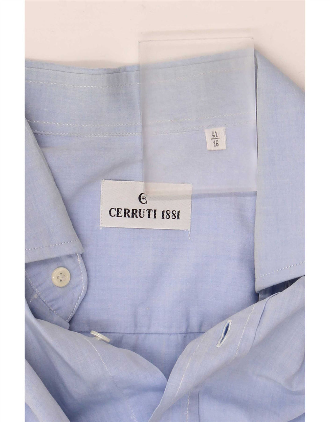 Cerruti 1881 Camisa Hombre Talla 41 16 Grande Azul