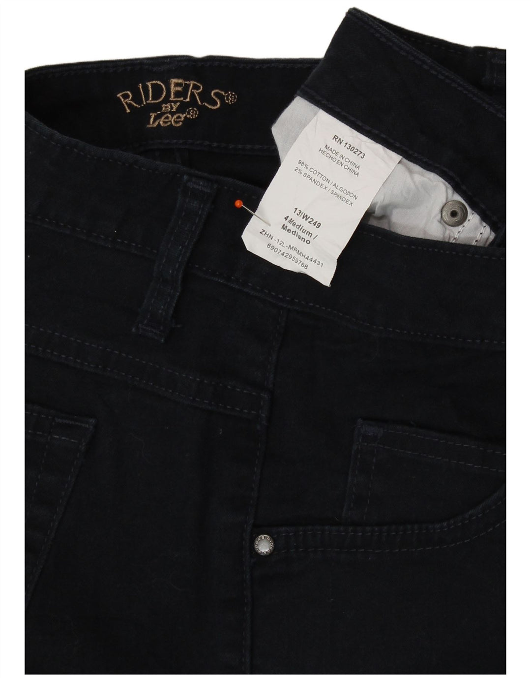 LEE Womens Riders Capri Jeans US 4 Pequeño W27 L18 Azul Marino Algodón