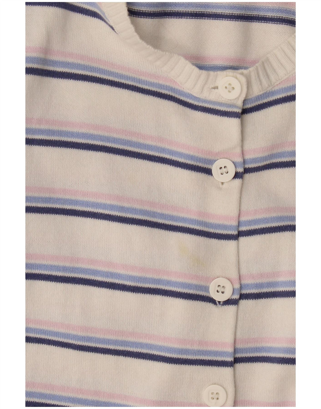 Marks & Spencer - Cárdigan para mujer, talla 40, talla grande, color blanco a rayas