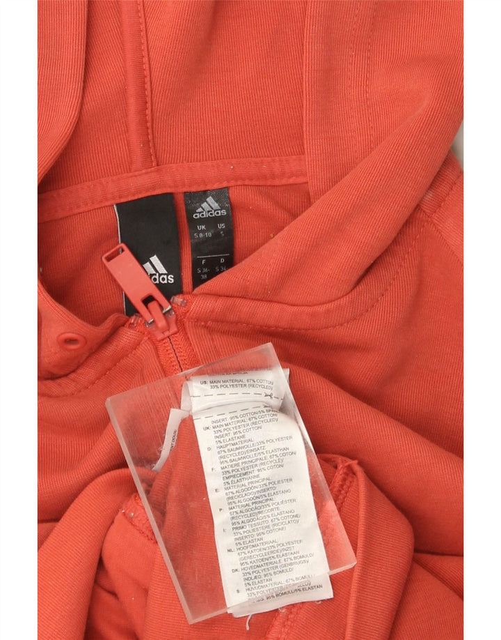 ADIDAS Sudadera con capucha y cremallera extragrande Estambul para mujer Reino Unido 8/10 Pequeño Naranja