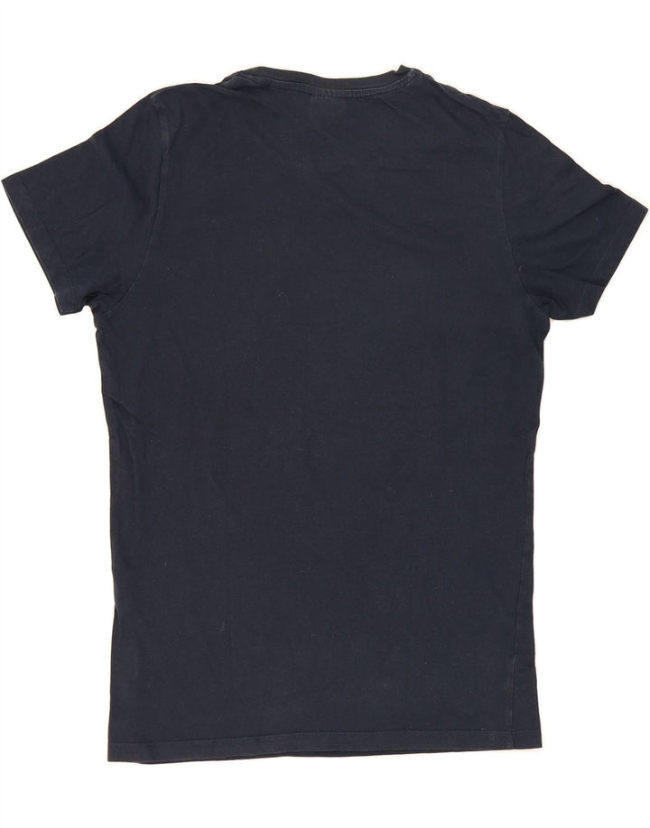JACK & JONES Mens Graphic T-Shirt Top Medium Navy Blue Cotton Vintage Jack & Jones and Second-Hand Jack & Jones from Messina Hembry 