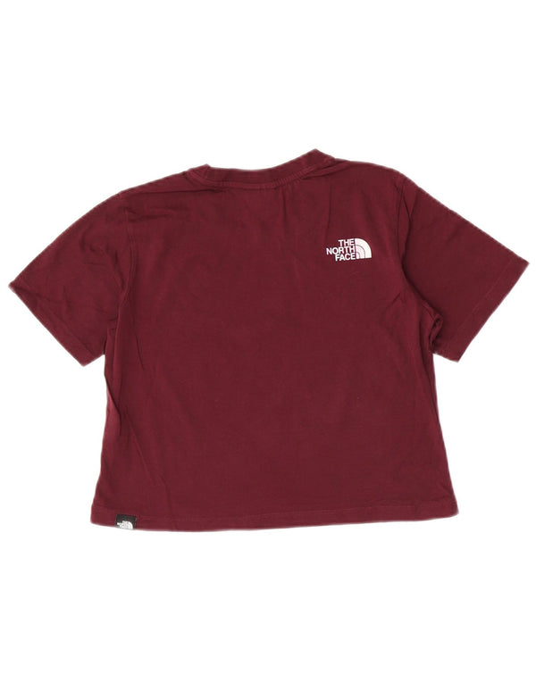 The North Face Camiseta corta con gráfico para mujer UK 6 XS Granate Algodón