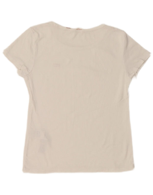 LEVI'S Camiseta para mujer Top UK 12 Medium White Cotton