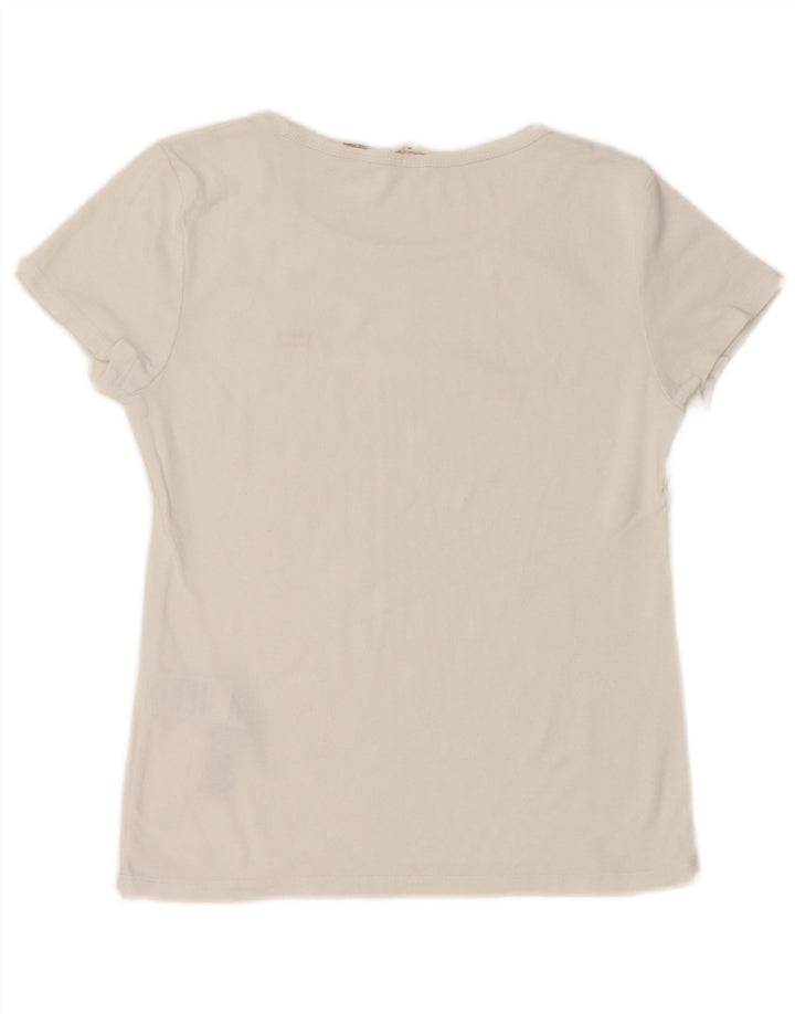LEVI'S Camiseta para mujer Top UK 12 Medium White Cotton