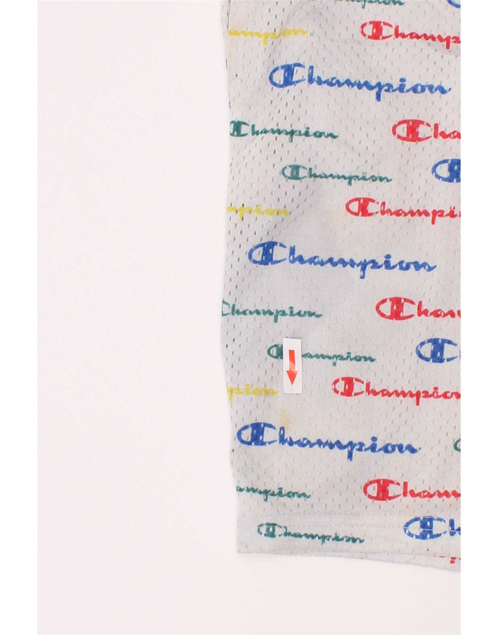 Champion Shorts deportivos con gráficos para niños 11-12 años Grande Poliéster blanco