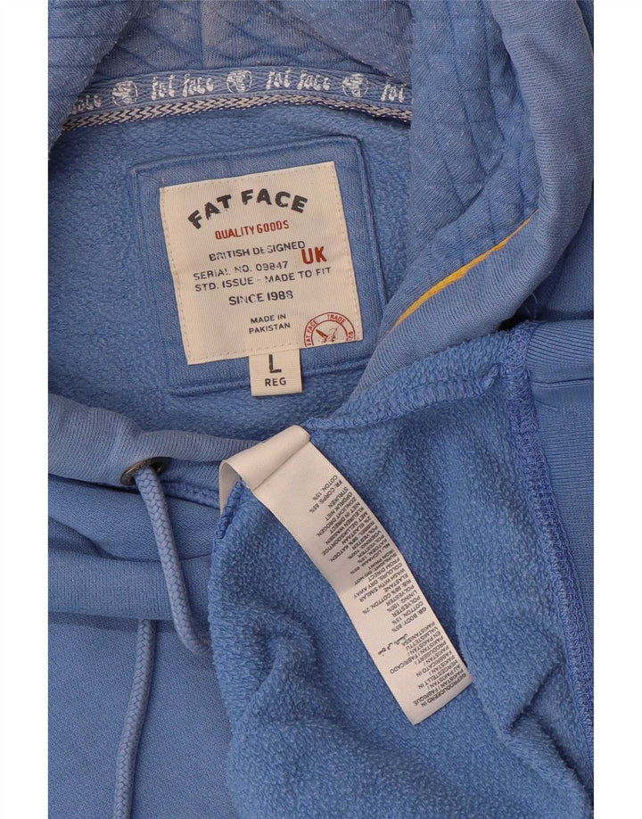 Sudadera con capucha para hombre Fat Face Jersey grande de algodón azul