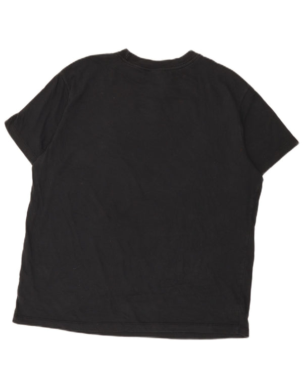 Nike Camiseta con gráfico extragrande para hombre Camiseta mediana de algodón negro