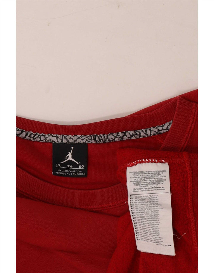 Jordan Hombre Sudadera Gráfica Jumper XL Algodón Rojo