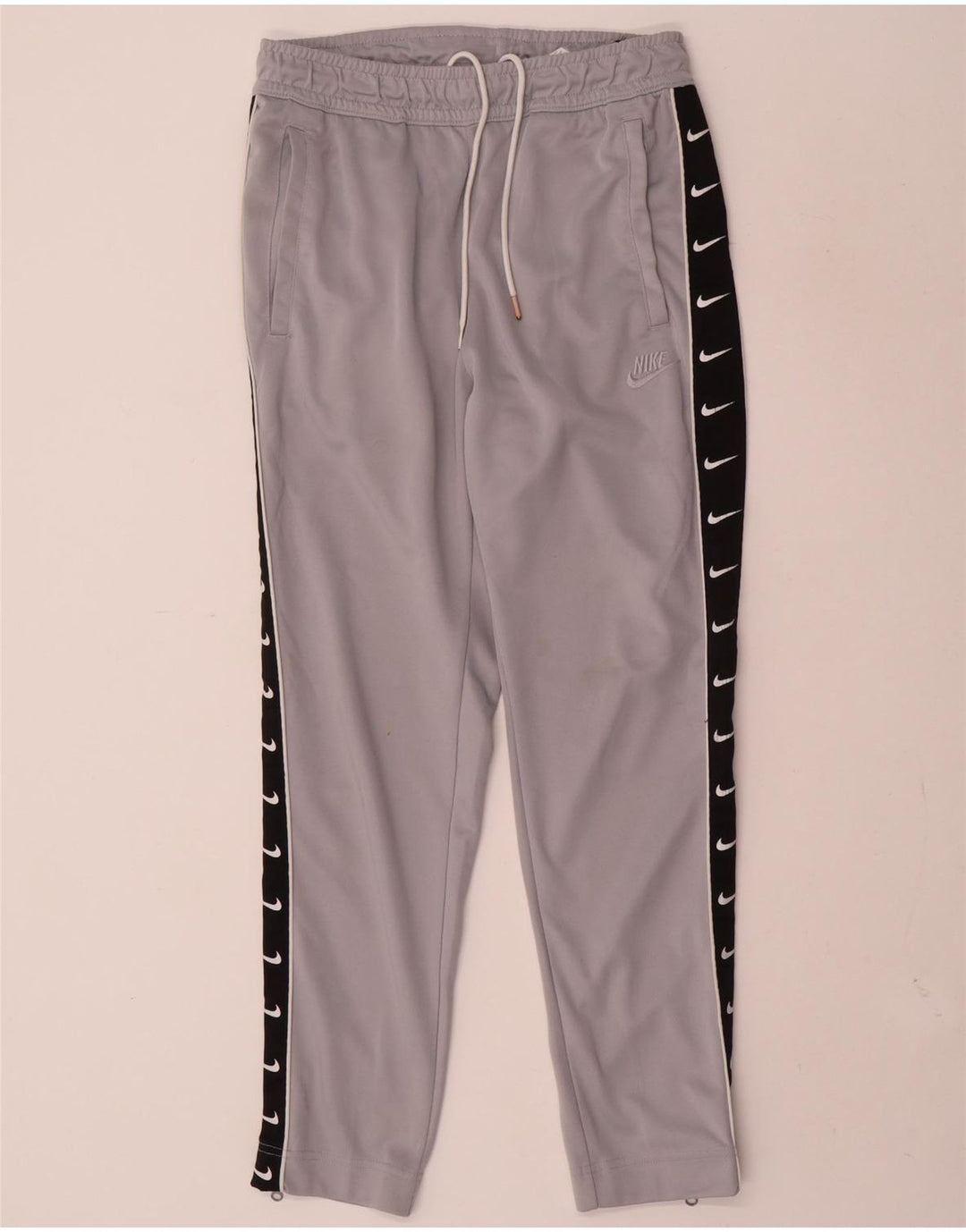 Nike - Pantalones de chándal con estampado gráfico para hombre, poliéster color block, pequeño, gris