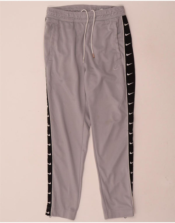 Nike - Pantalones de chándal con estampado gráfico para hombre, poliéster color block, pequeño, gris