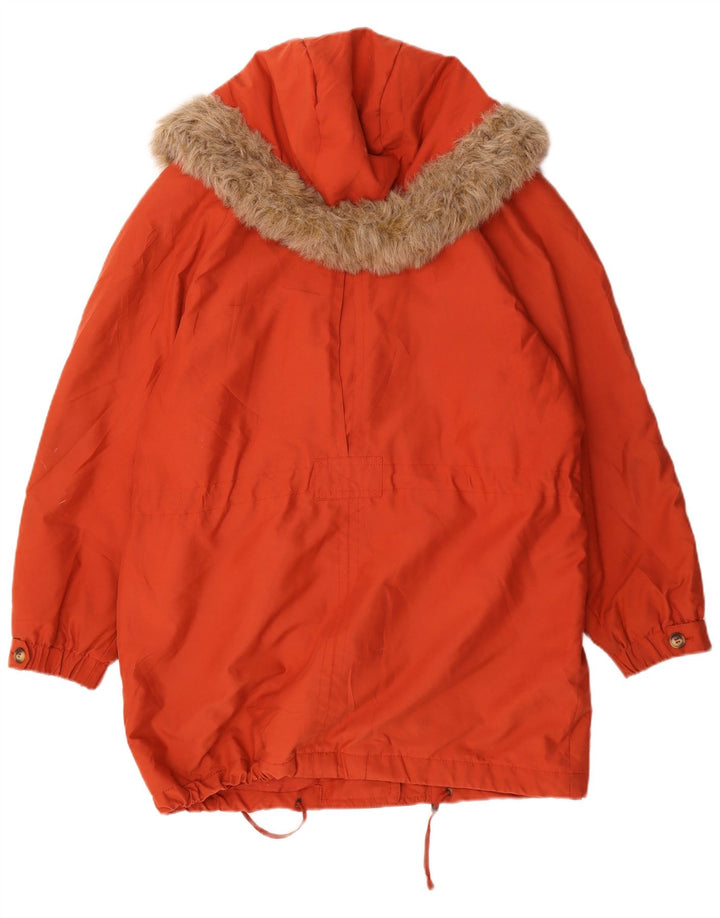 Marks & Spencer Abrigo cortavientos con capucha para mujer UK 42 Naranja mediano