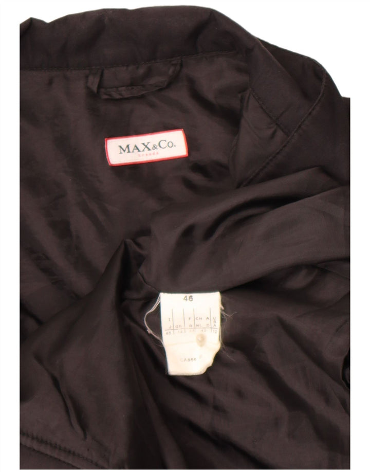 Max & Co. Chaqueta cortavientos para mujer UK 44 Grande Negro