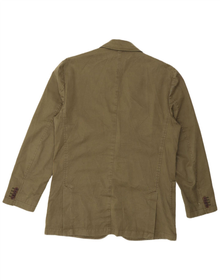 Orvis Chaqueta tipo blazer de 2 botones para hombre UK 40 Large Algodón caqui