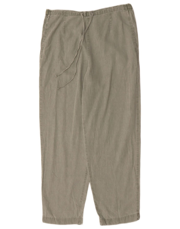 Marks & Spencer Pantalones holgados para mujer UK 12 Medium W32 Lyocell verde