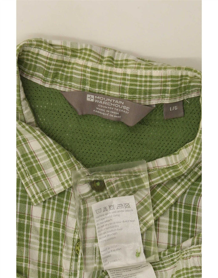 Camisa de corte regular y manga corta para hombre de Mountain Warehouse con cuadros verdes grandes
