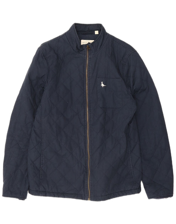 Jack Wills Chaqueta acolchada para hombre UK 38 Mediana Azul marino Algodón