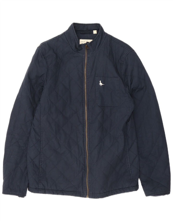 Jack Wills Chaqueta acolchada para hombre UK 38 Mediana Azul marino Algodón