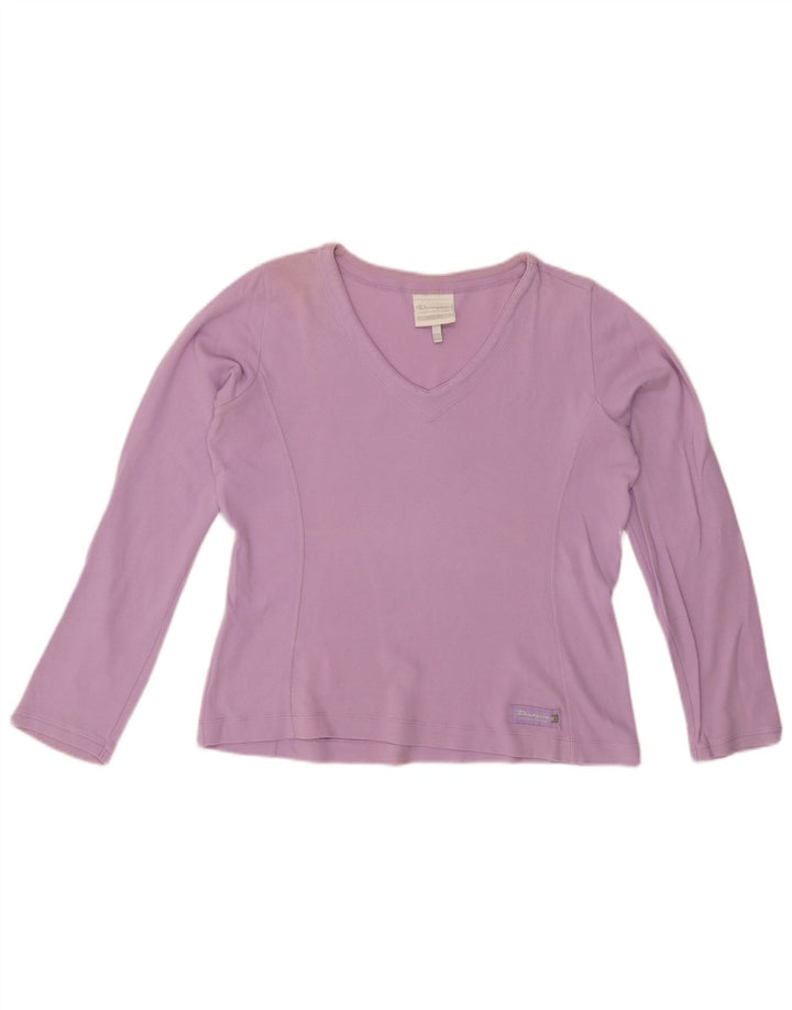 CHAMPION Top de ajuste fácil para mujer, manga larga, UK 44, color morado medio