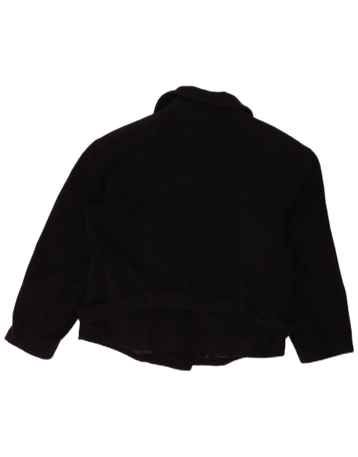 Vintage mujer biker chaqueta Reino Unido 14 grande negro