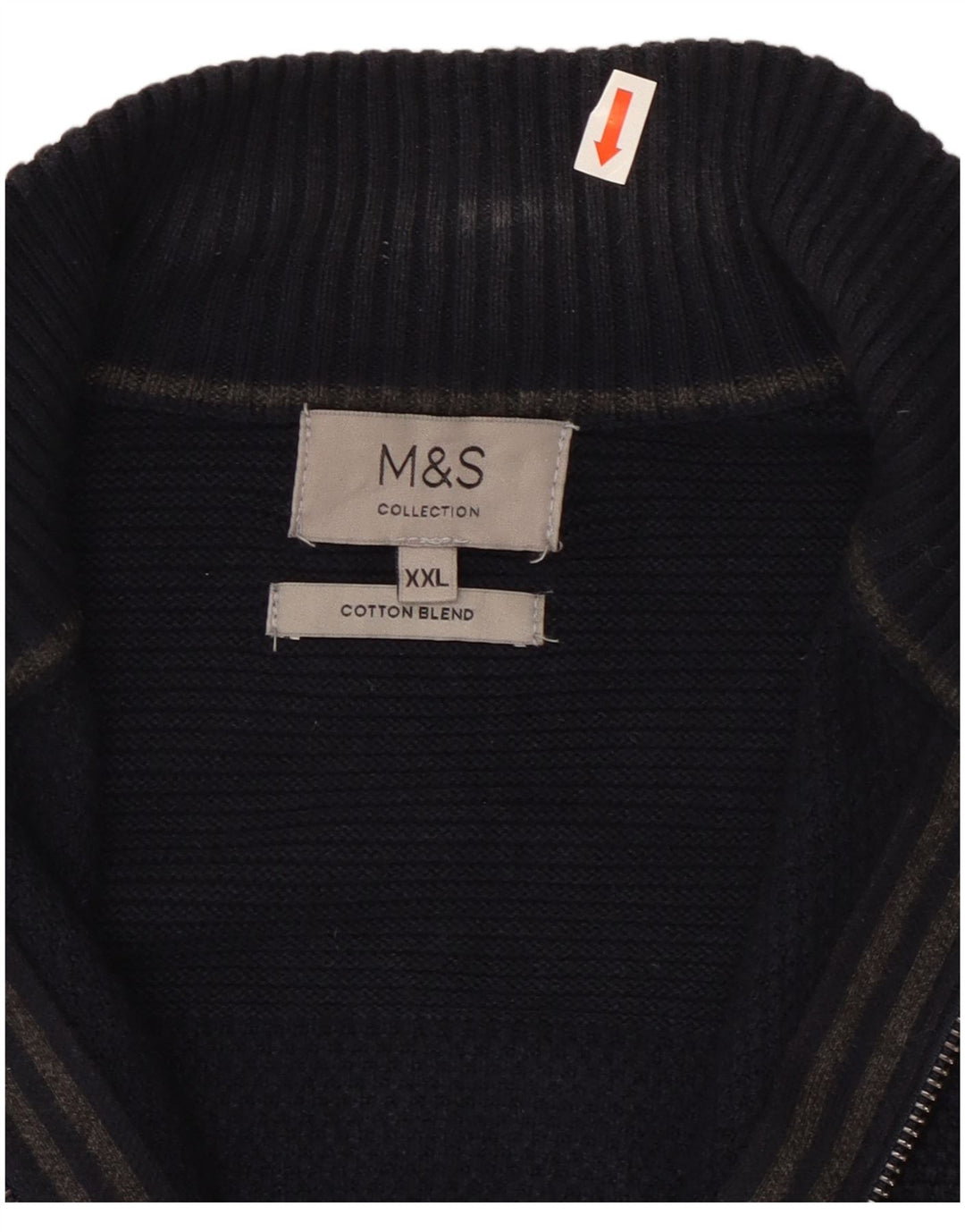 Marks & Spencer - Cárdigan para hombre, talla 2XL, algodón azul marino
