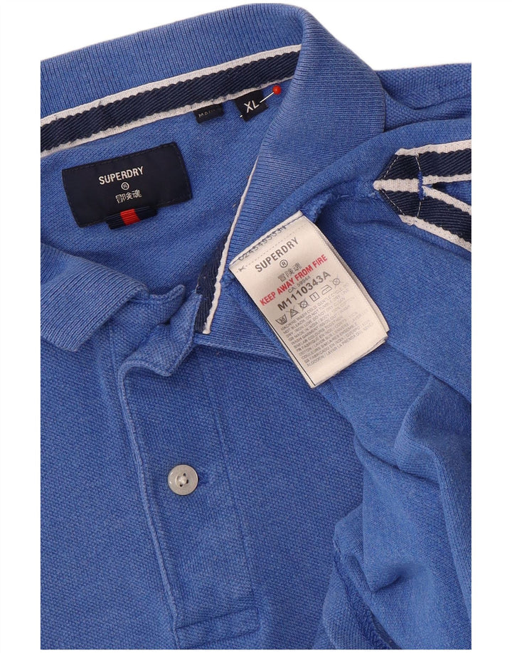 Superdry Polo Hombre XL Algodón Azul