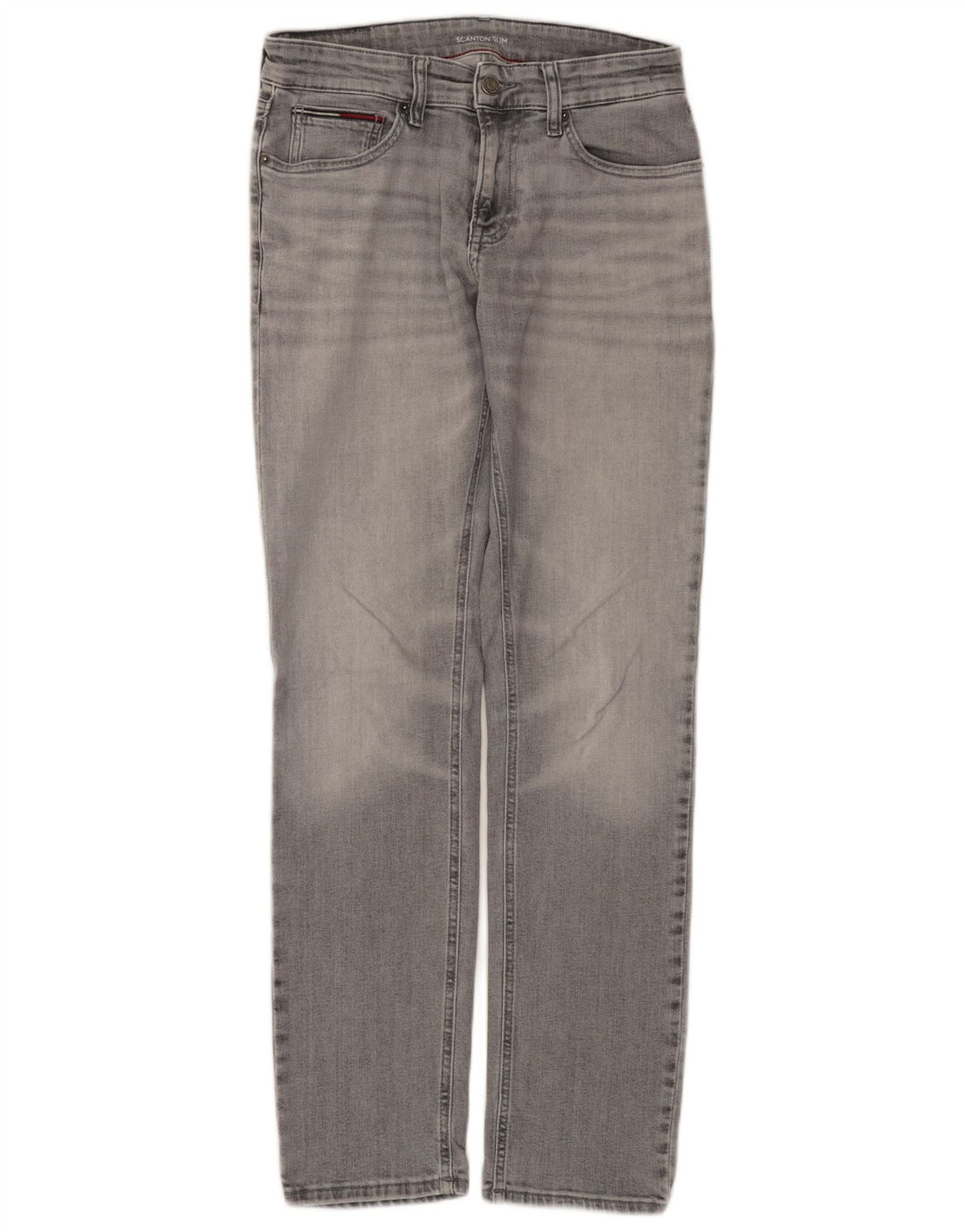 TOMMY HILFIGER Vaqueros Scanton Slim para hombre W30 L32 Algodón gris