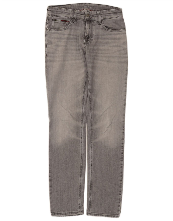 TOMMY HILFIGER Vaqueros Scanton Slim para hombre W30 L32 Algodón gris