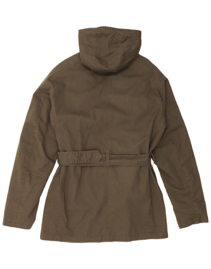 VINTAGE Chaqueta Parka con capucha para hombre Reino Unido 40 Algodón caqui grande