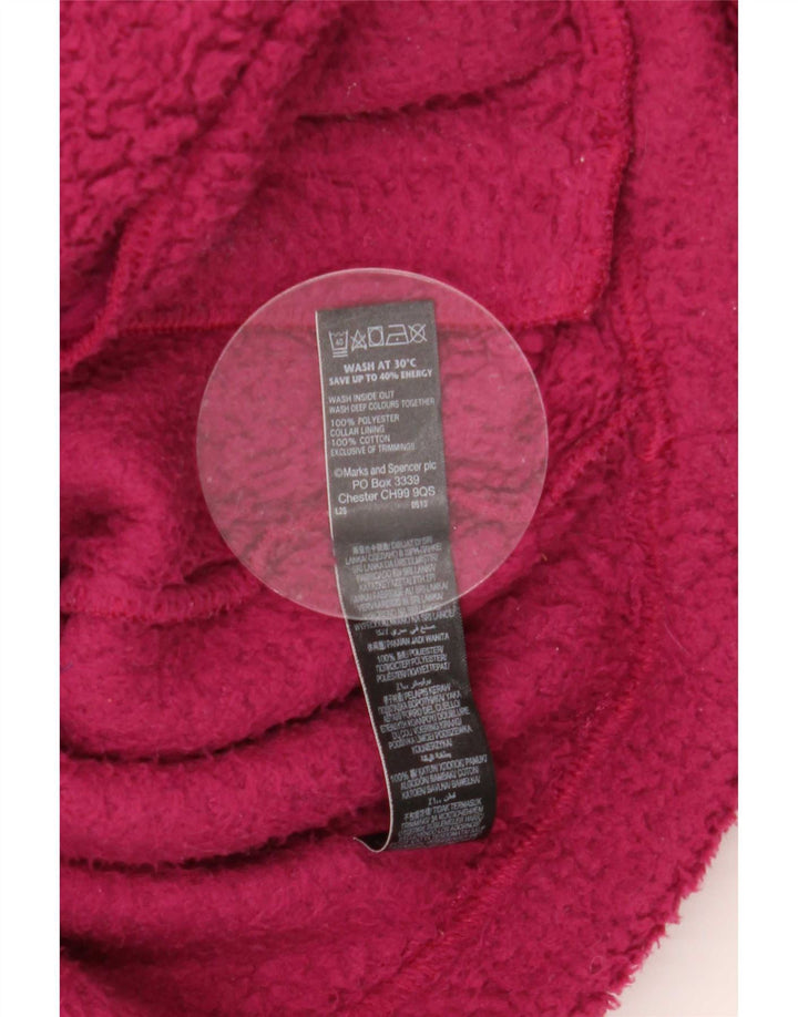 Marks & Spencer Chaqueta polar para mujer UK 44 Grande Poliéster granate