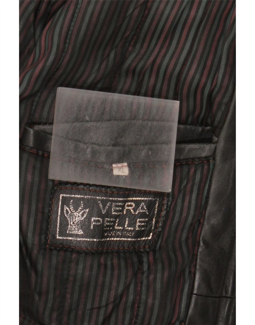 Chaqueta de cuero vintage para hombre Reino Unido 42 XL cuero negro