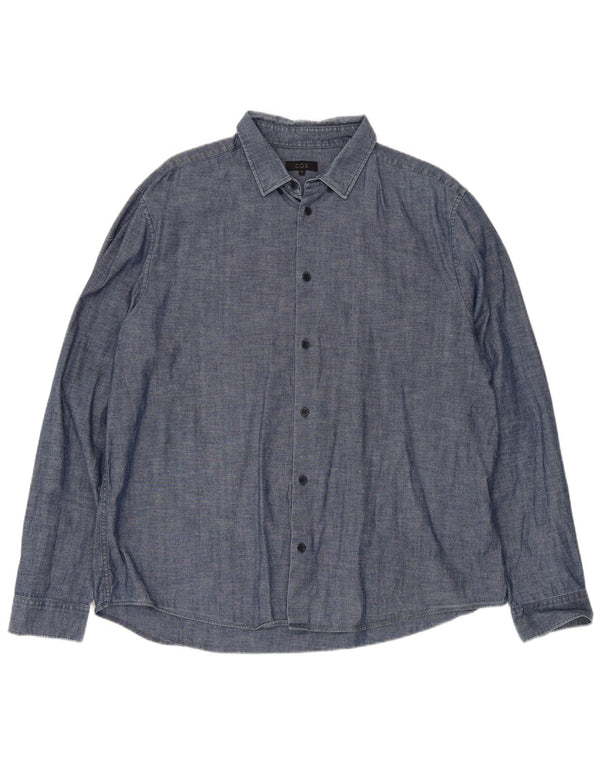 Camisa Cos Hombre XL Algodón Azul