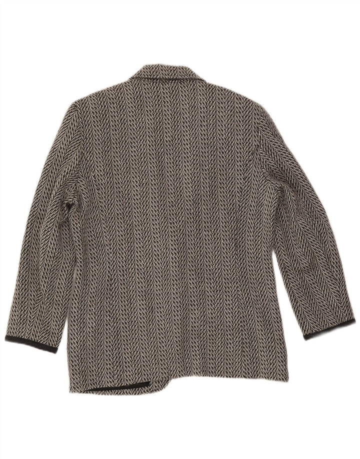 Coeli Premiere Chaqueta tipo blazer de 2 botones para mujer IT 44 Espiga gris medio