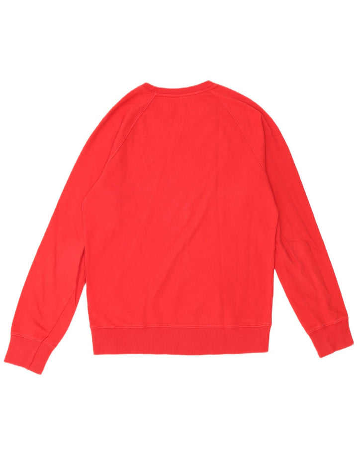 Benetton Hombre Sudadera Jumper Large Rojo Algodón