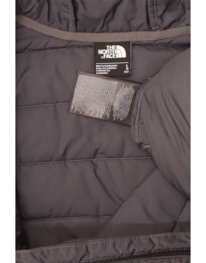 The North Face Chaqueta acolchada con capucha para niños 11-12 años Grande Gris Poliéster