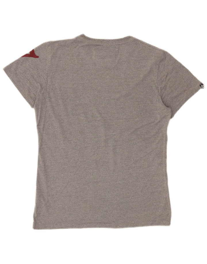 SUPERDRY Camiseta gráfica para hombre Top de algodón gris medio