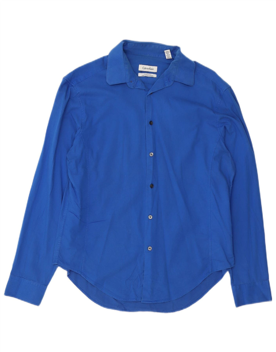 Calvin Klein Camisa Slim Fit para hombre Talla 15 1/2 Algodón azul mediano